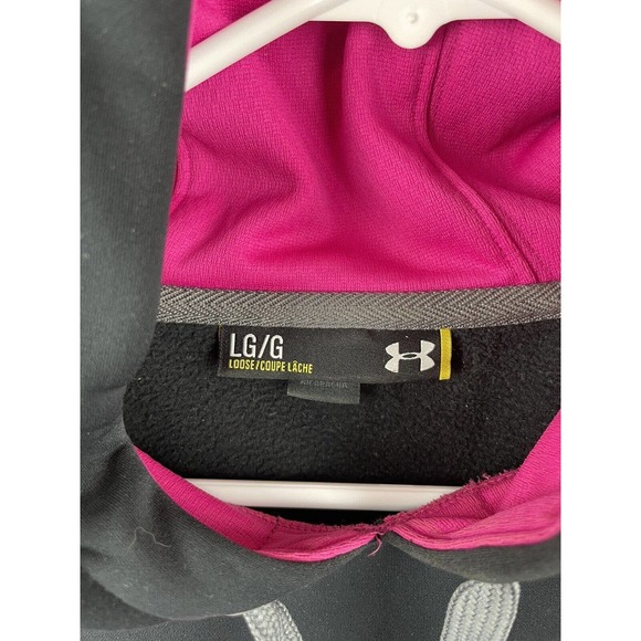 Under Armour Storm Semi Fitted Pink Ribbon Breast Cancer Hoodie Womens Large - Picture 2 of 6